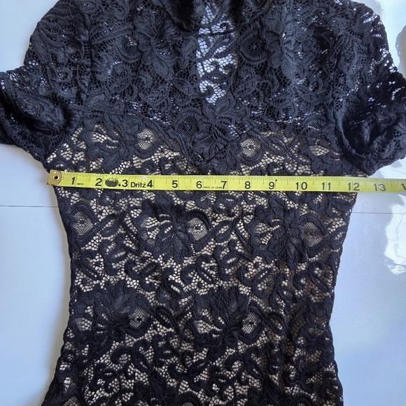 Love, Zoe Elegant Black Lace Mini Dress - Picture 5 of 12